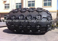 Defensas de goma buque-buque de Pneuamtic los 2.0m*3.5m 50kPa con la red de cadena del neumático